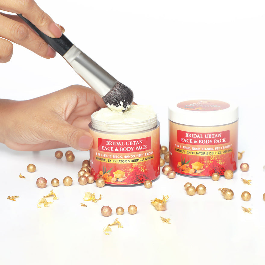 BRIDAL UBTAN FACE & BODY PACK | Brightening, Tan Removal & Skin Polishing.