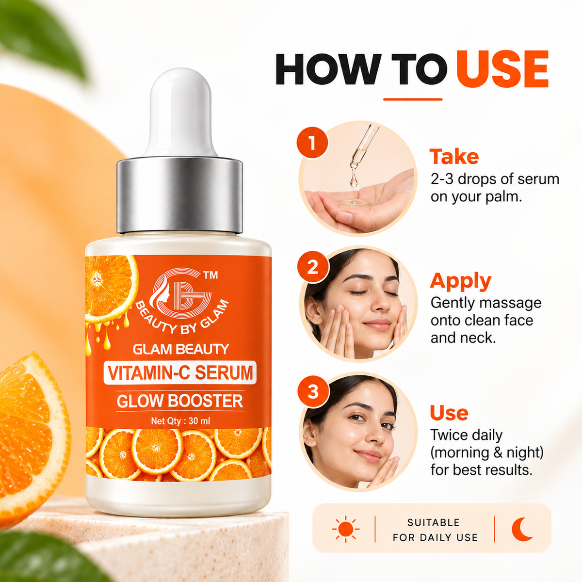 VITAMIN C SERUM GLOW BOOSTER | Boosts collagen for firmer, smoother skin