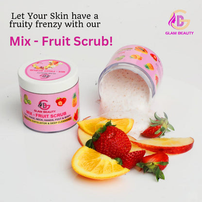 MIX-FRUIT SCRUB | Removes dead skin, tan, and impurities for smooth, radiant glow