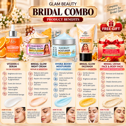 FLAT 50% OFF on Bridal Combo! &
Get a FREE Bridal Ubtan Face & Body Pack Worth ₹1,250!