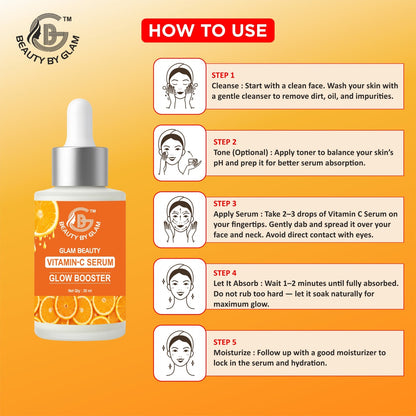 VITAMIN C SERUM GLOW BOOSTER | Boosts collagen for firmer, smoother skin