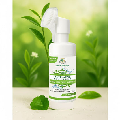 NEEM AND TEA TREE FACE WASH | Anti-Acne Cleanser | For Oily Skin
