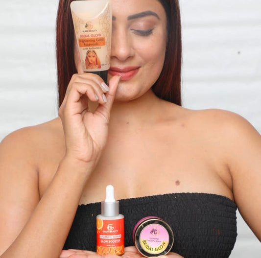 Day & Night Bridal Skincare Combo | Brightening Gold Facewash, Vitamin C Serum & Glowing Night Cream | Radiance Ritual for Ultra-Bright, Even-Toned, Bridal-Ready Skin.