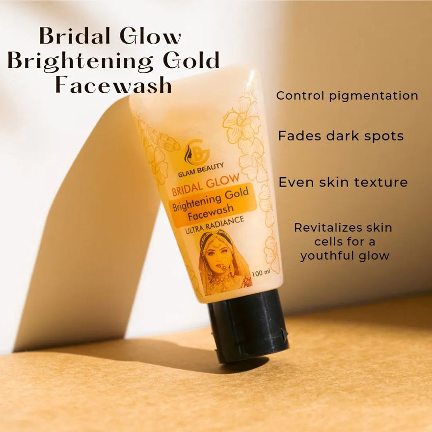 Buy 1 Get 1 Free BRIDAL GLOW Brightening Gold Facewash | Instant glow.