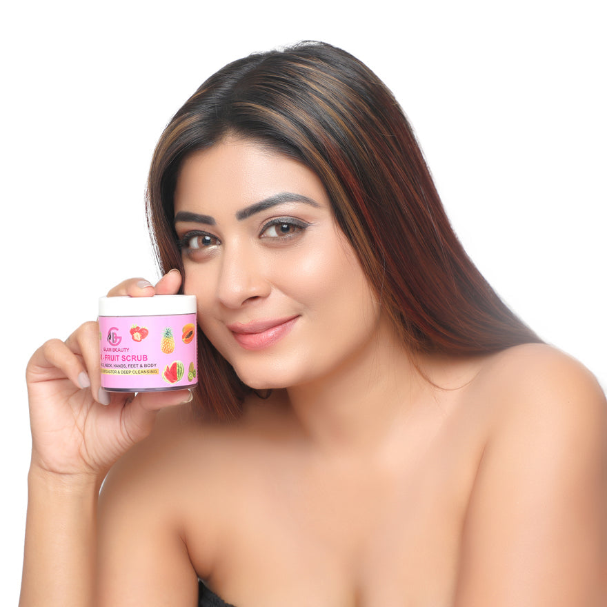 MIX-FRUIT SCRUB | Removes dead skin, tan, and impurities for smooth, radiant glow