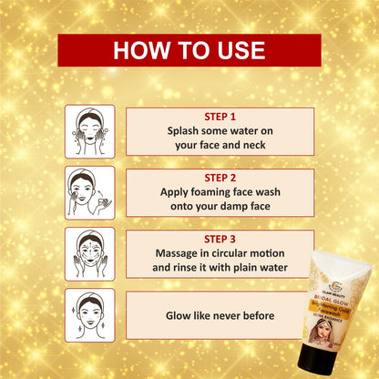 Buy 1 Get 1 Free BRIDAL GLOW Brightening Gold Facewash | Instant glow.