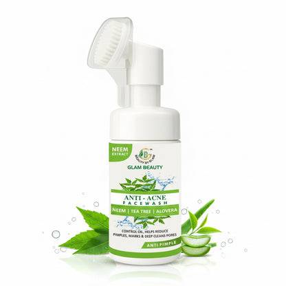 NEEM AND TEA TREE FACE WASH | Anti-Acne Cleanser | For Oily Skin