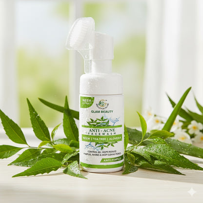 NEEM AND TEA TREE FACE WASH | Anti-Acne Cleanser | For Oily Skin