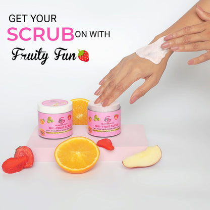 MIX-FRUIT SCRUB | Removes dead skin, tan, and impurities for smooth, radiant glow