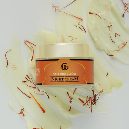 SAFFRON GLOW NIGHT CREAM Brightens complexion & Overnight Skin repair
