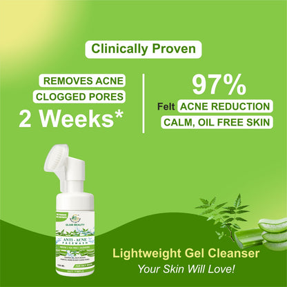 NEEM AND TEA TREE FACE WASH | Anti-Acne Cleanser | For Oily Skin