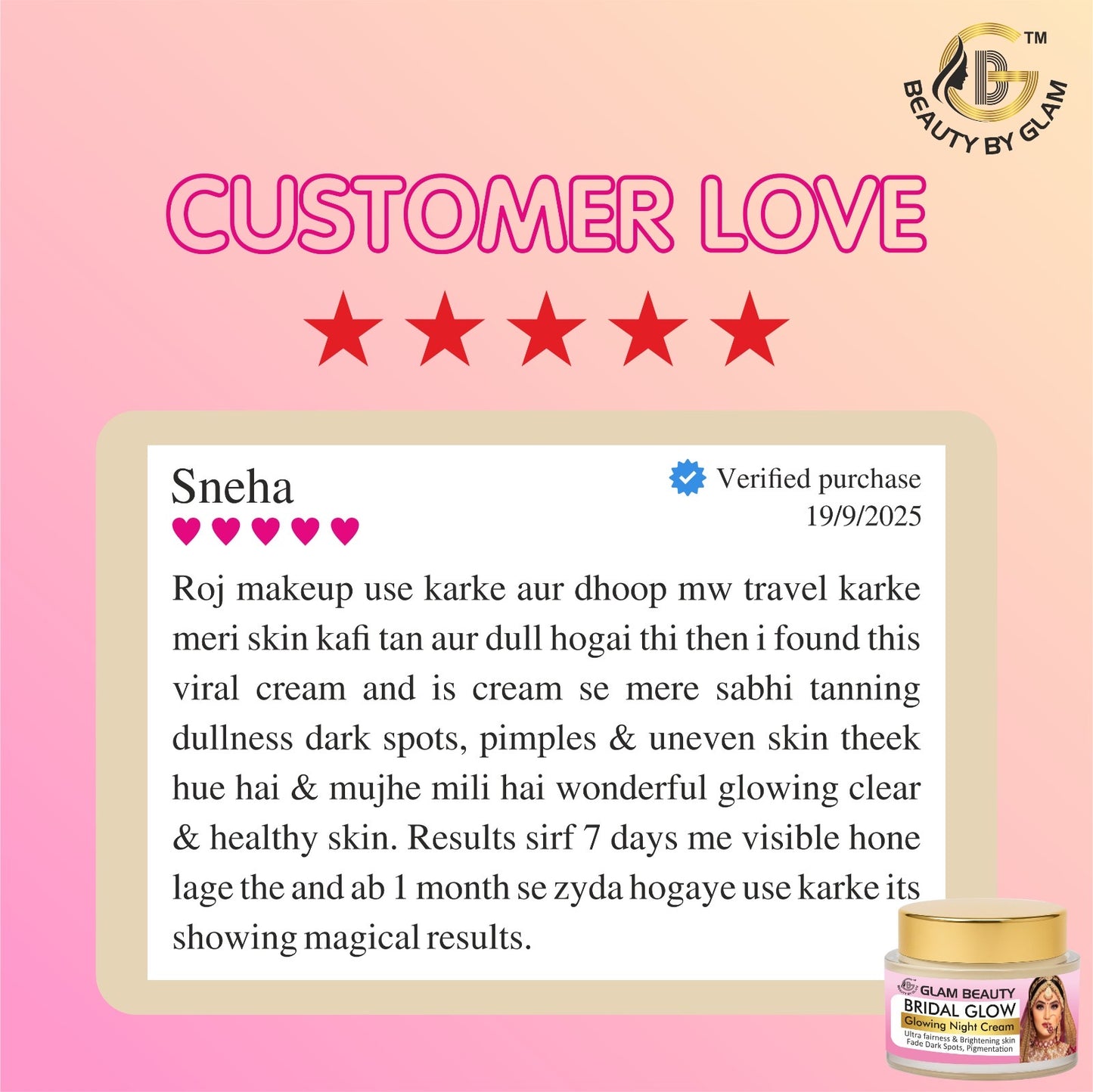 BRIDAL GLOWING NIGHT CREAM | 7 days results | Dullness Dark Spots Pigmentation correction | Ultimate Fairness & Glowing Skin | Brightening Skin