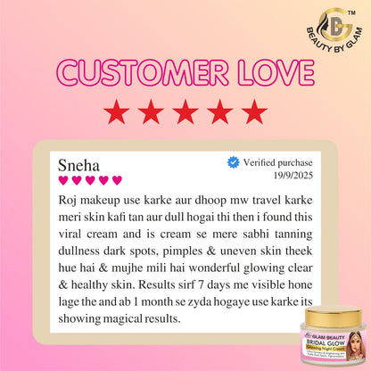 BRIDAL GLOWING NIGHT CREAM | 7 days results | Dullness Dark Spots Pigmentation correction | Ultimate Fairness & Glowing Skin | Brightening Skin