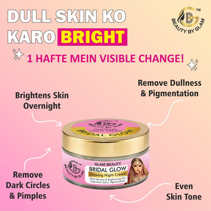 50 gms- BRIDAL GLOWING NIGHT CREAM | 7 days results | Ultimate Fairness & Glowing Skin (Copy)