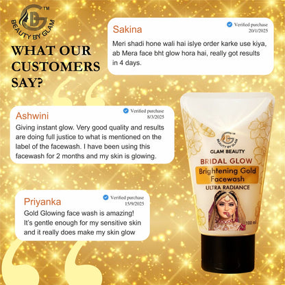 Buy 1 Get 1 Free BRIDAL GLOW Brightening Gold Facewash | Instant glow.