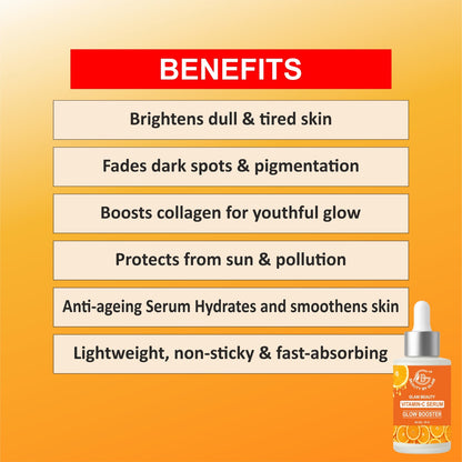 VITAMIN C SERUM GLOW BOOSTER | Boosts collagen for firmer, smoother skin