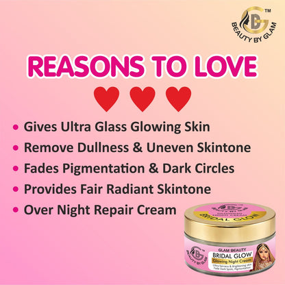 50 gms- BRIDAL GLOWING NIGHT CREAM | 7 days results | Ultimate Fairness & Glowing Skin (Copy)