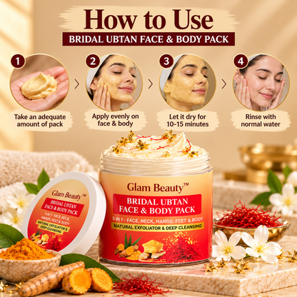 Buy 1-Get 1 BRIDAL UBTAN FACE & BODY PACK  | Brightening, Tan Removal & Skin Polishing.