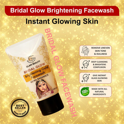 Buy 1 Get 1 Free BRIDAL GLOW Brightening Gold Facewash | Instant glow.