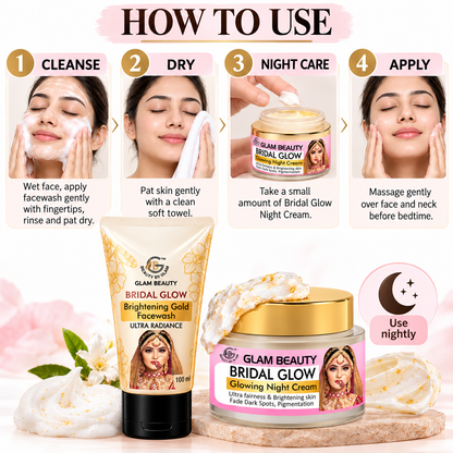 Bridal Facewash + Bridal Night Cream | Radiance Skincare | 5 days challange.
