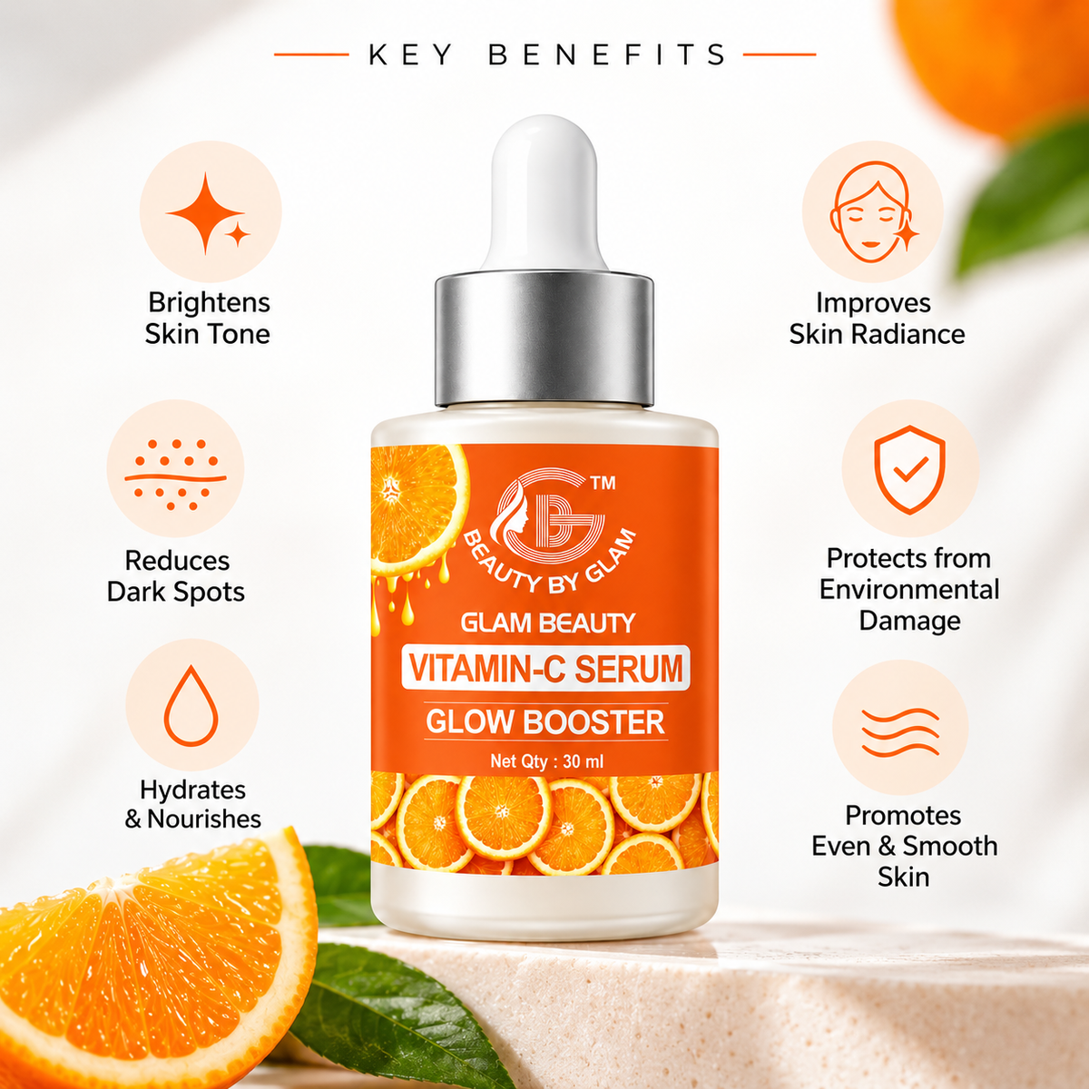 VITAMIN C SERUM GLOW BOOSTER | Boosts collagen for firmer, smoother skin