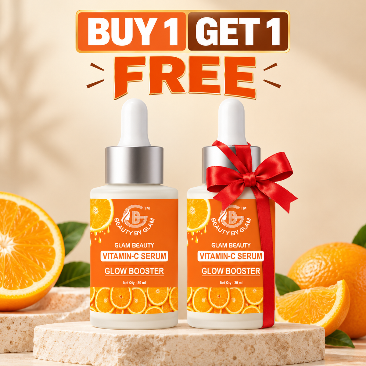 Buy 1 Get 1 VITAMIN C SERUM GLOW BOOSTER | Boosts collagen for firmer, smoother skin