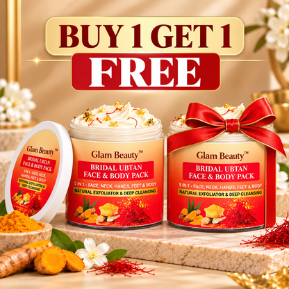 Buy 1-Get 1 BRIDAL UBTAN FACE & BODY PACK  | Brightening, Tan Removal & Skin Polishing.