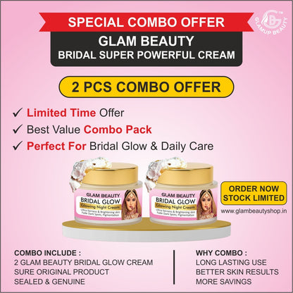 2 PCS- BRIDAL GLOWING NIGHT CREAM | 7 days results | Ultimate Fairness & Glowing Skin