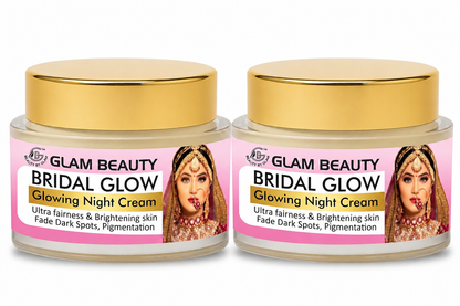 2 PCS- BRIDAL GLOWING NIGHT CREAM | 7 days results | Ultimate Fairness & Glowing Skin