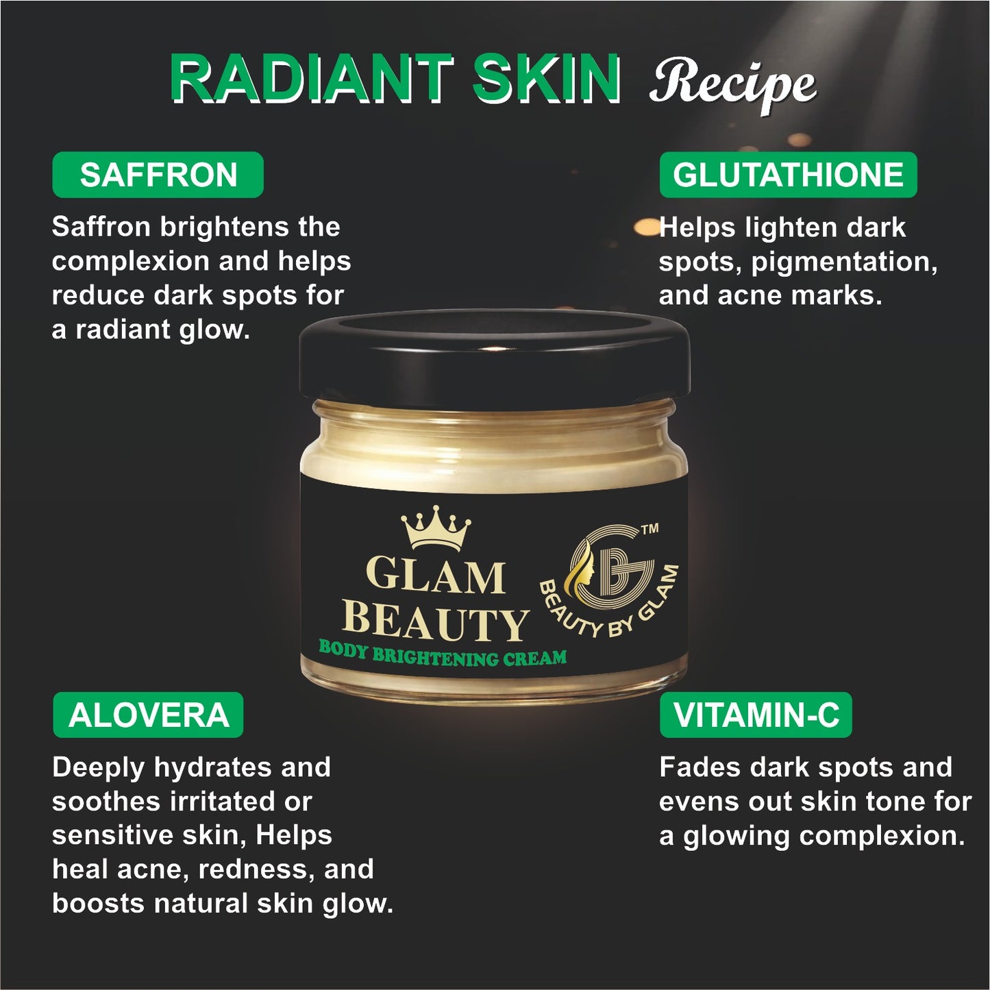 BODY WHITENING CREAM | Reduces dark spots, tanning, scars, dull skin